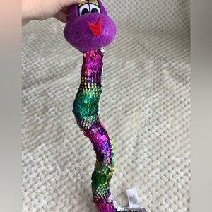 Reversible Sequins Snake Stuffed Animal